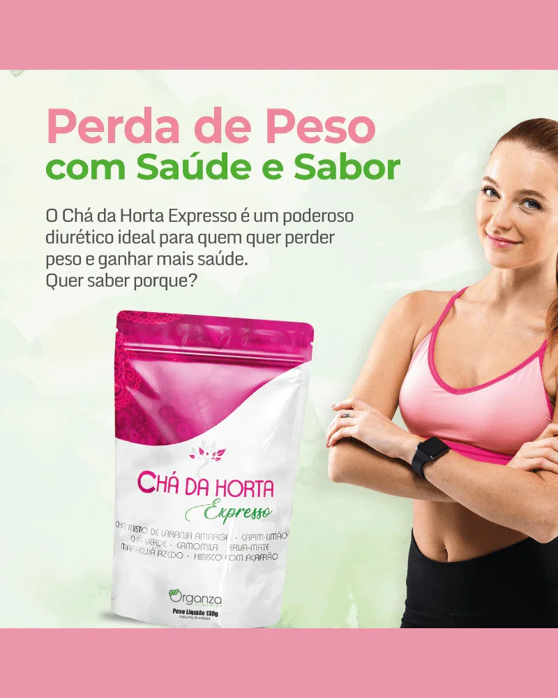 Chá da Horta Expresso Organza (120g) – Mix Termogênico, Detox e Bem-Estar
