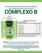 Complexo B Organza 60 Cápsulas – Energia, Metabolismo e Saúde do Sistema Nervoso (Organza)