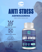 Anti Stress Ashwagandha Combate (60 Cápsulas) – O Adaptógeno Natural para Redução de Cortisol, Foco e Sono Reparador