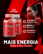 Metabolic Green Line 60 Cápsulas – Termogênico 100% Natural com Guaraná, Cafeína e Taurina para Energia e Queima de Gordura