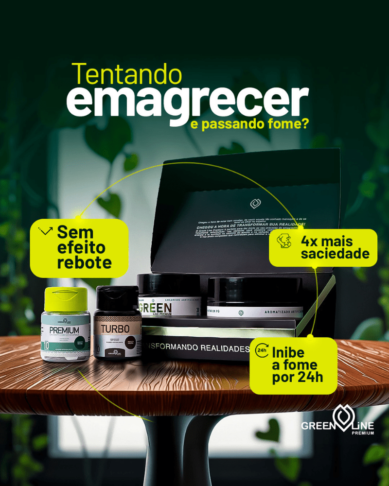 Kit Detox Green Line Premium – O Protocolo Completo para Emagrecer sem Sofrer (Sacia 24h)