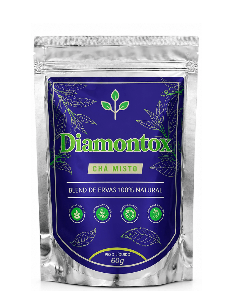 Diamontox Chá Misto – Blend Natural com Hibisco, Chá Verde e Camomila para Equilíbrio e Bem-Estar
