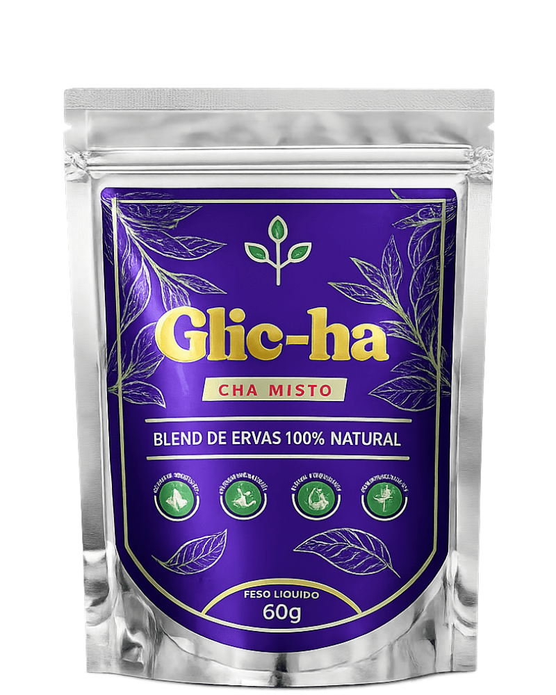 Glic-ha Chá Misto – Blend Natural com Camomila, Sálvia, Chá Verde e Carqueja para o seu Bem-Estar