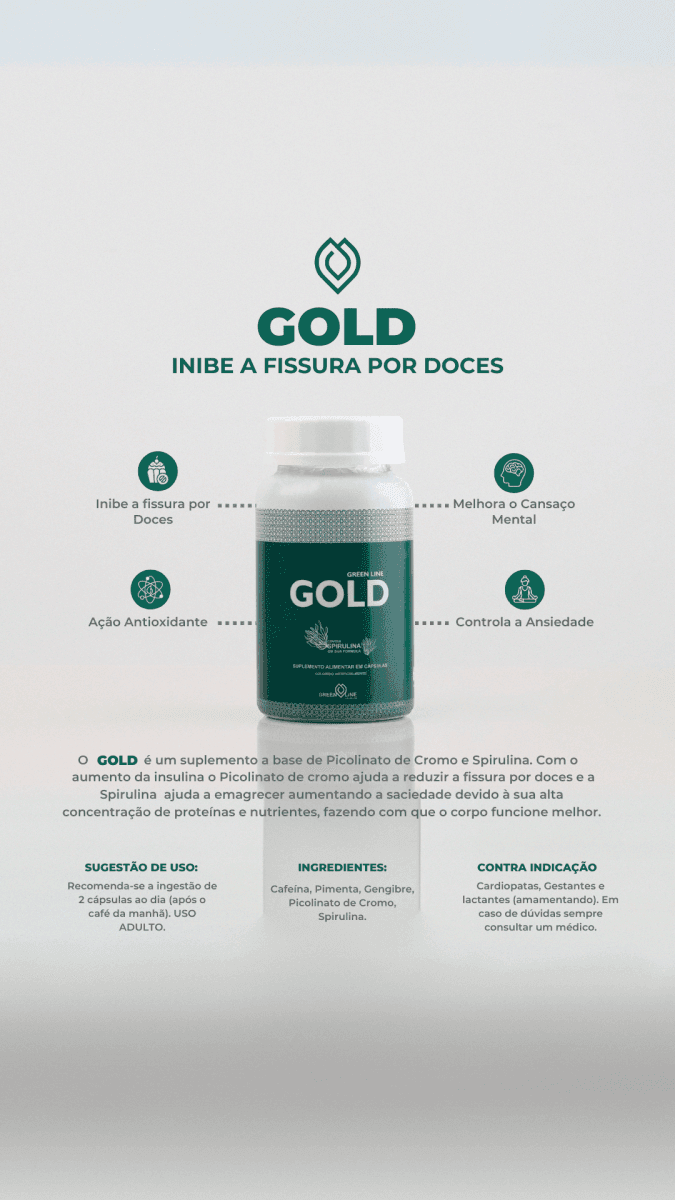 Gold Green Line – Picolinato de Cromo e Spirulina