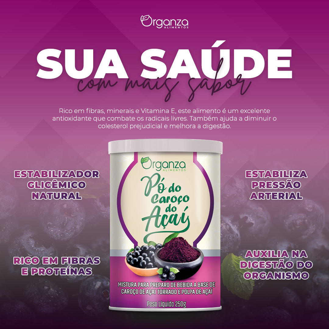 Pó do Caroço do Açai Organza - 200gr