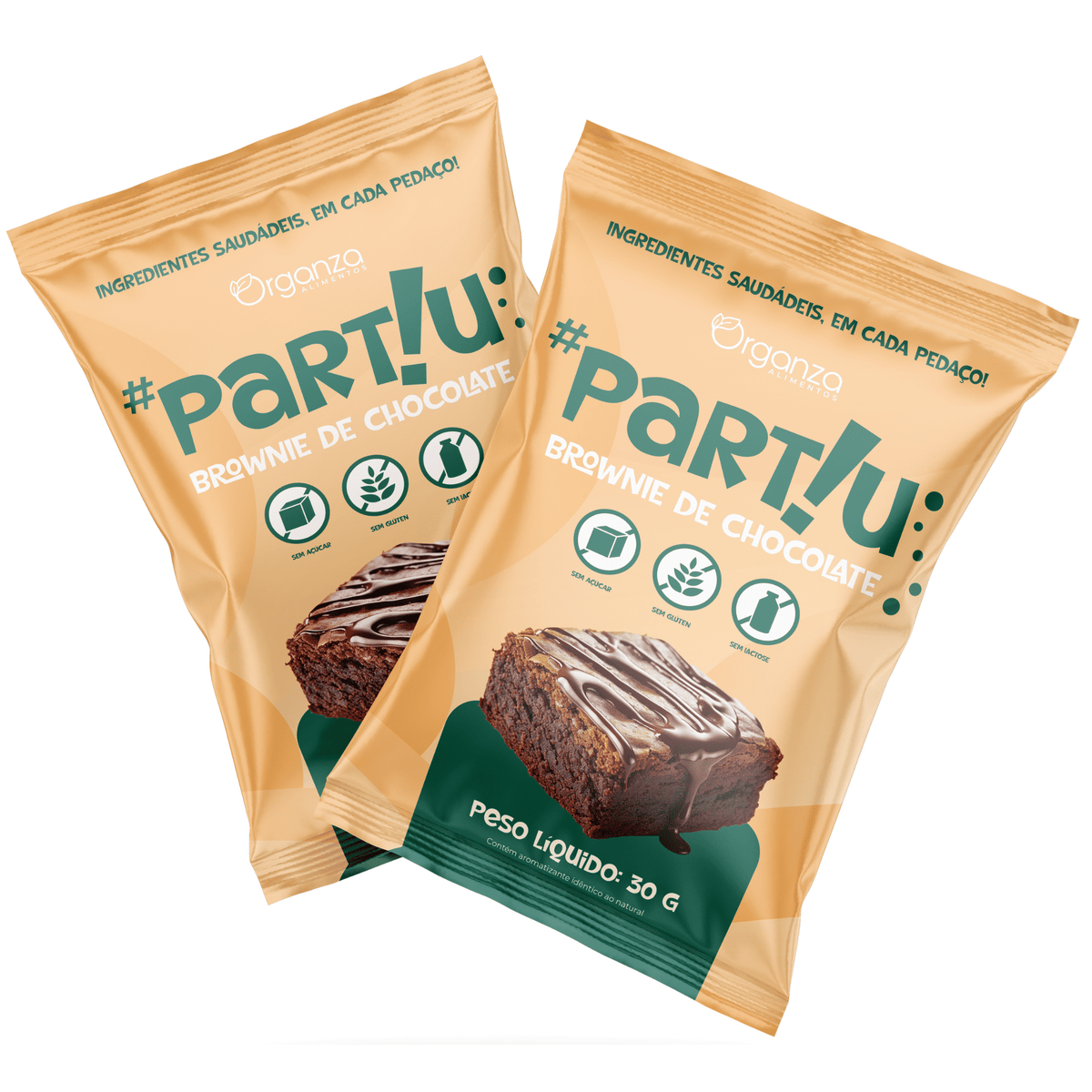 Brownie de Chocolate Partiu - 40gr c/ 10 unidades