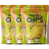 Partiu Chips de Abacaxi 20g – 3 Unidades de Crocância Tropical