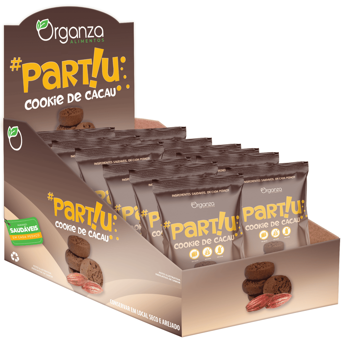Cookie de Cacau Partiu - 30gr c/ 14 unidades