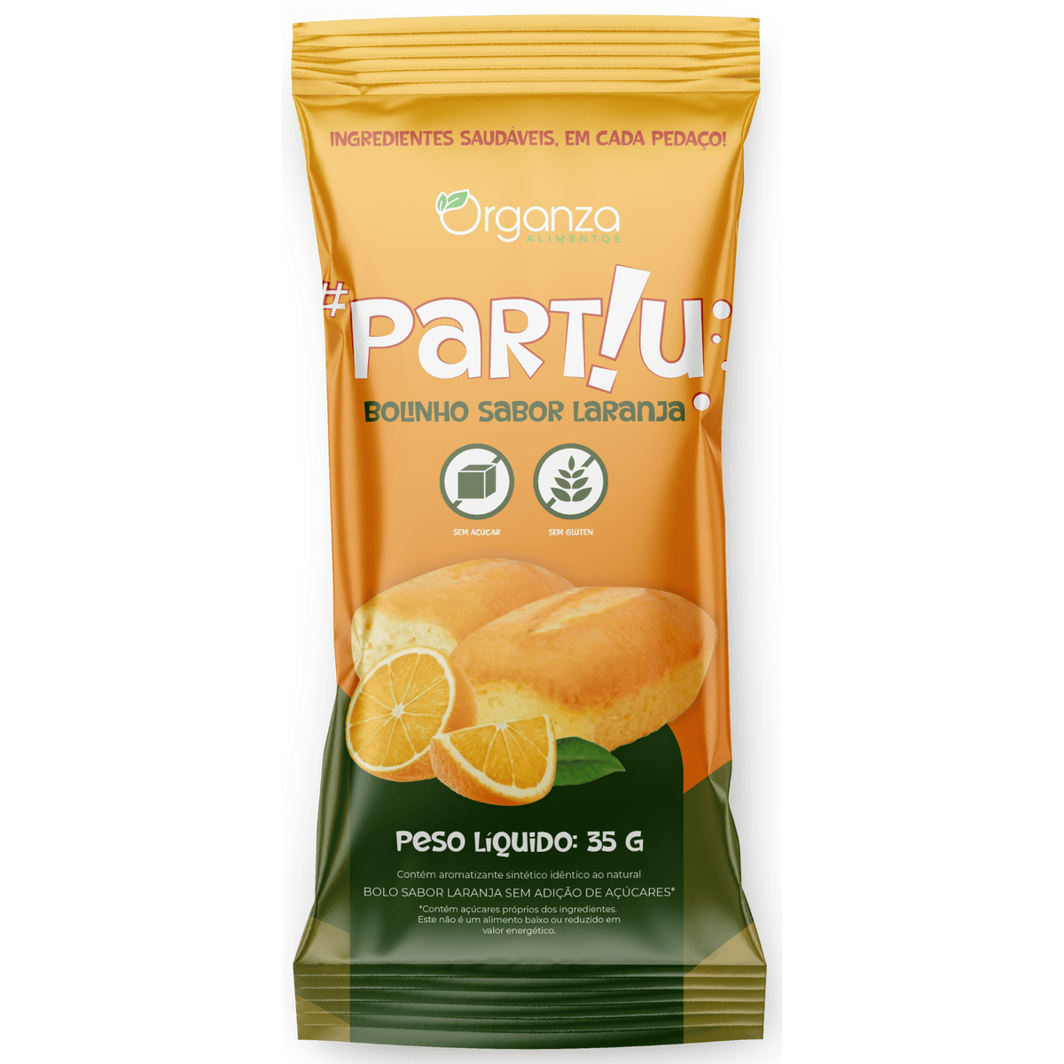 Bolinho de Laranja Partiu - 35gr c/ 12 unidades