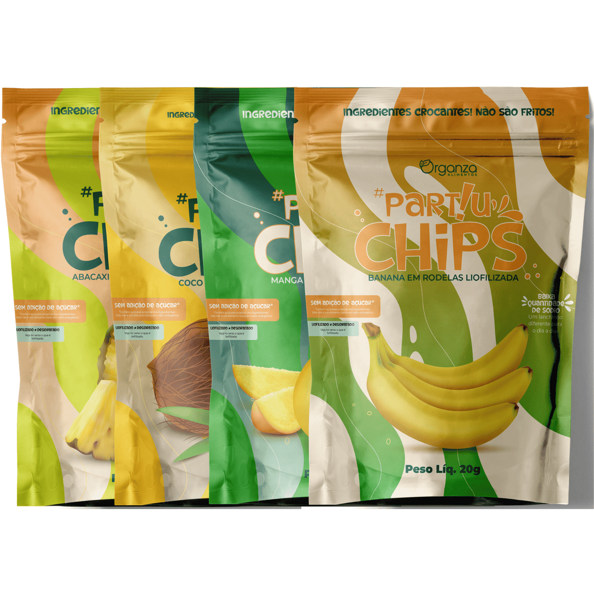 Mix de Frutas Liofilizadas Partiu - 80gr c/ 4 unidades