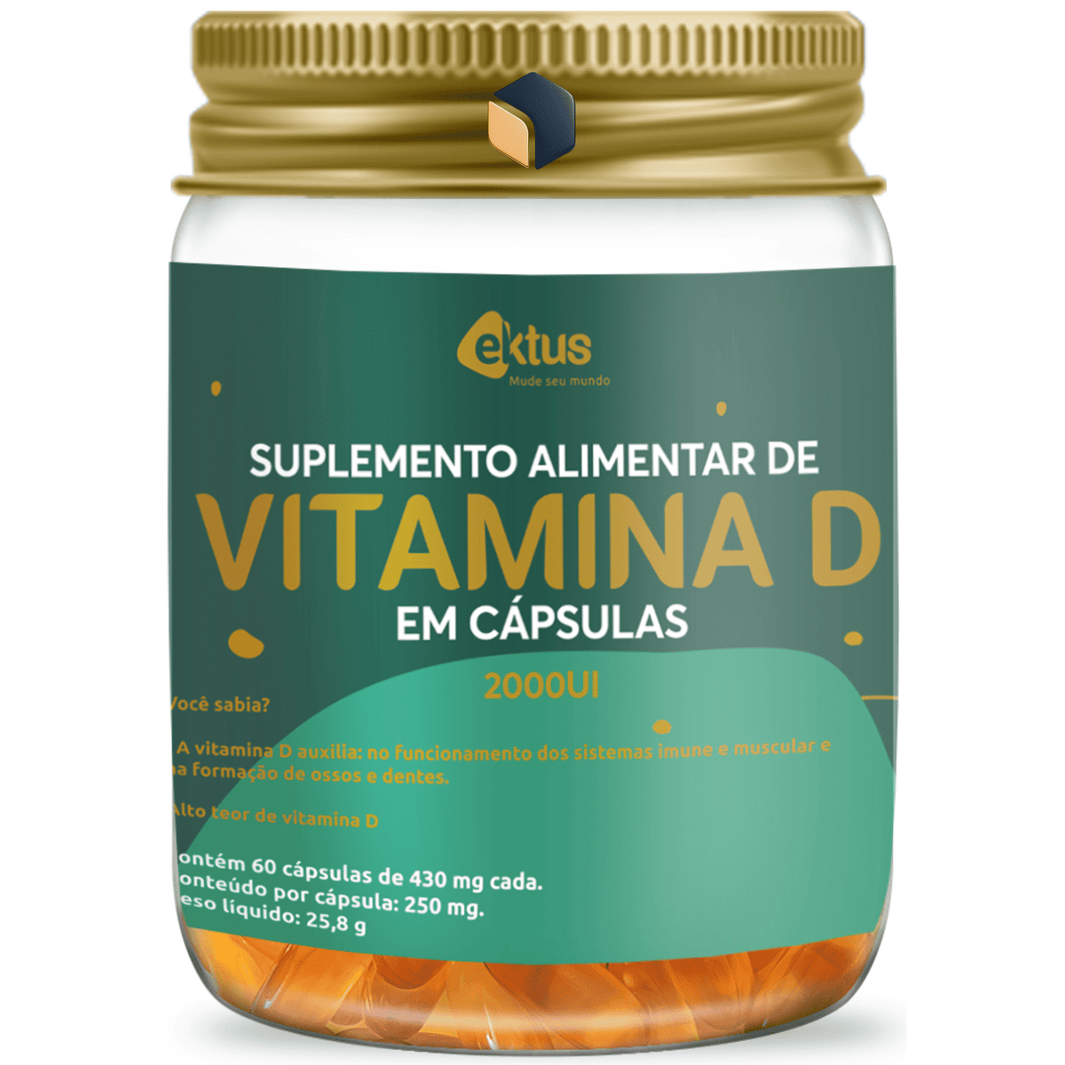 Vitamina D - 60 cápsulas